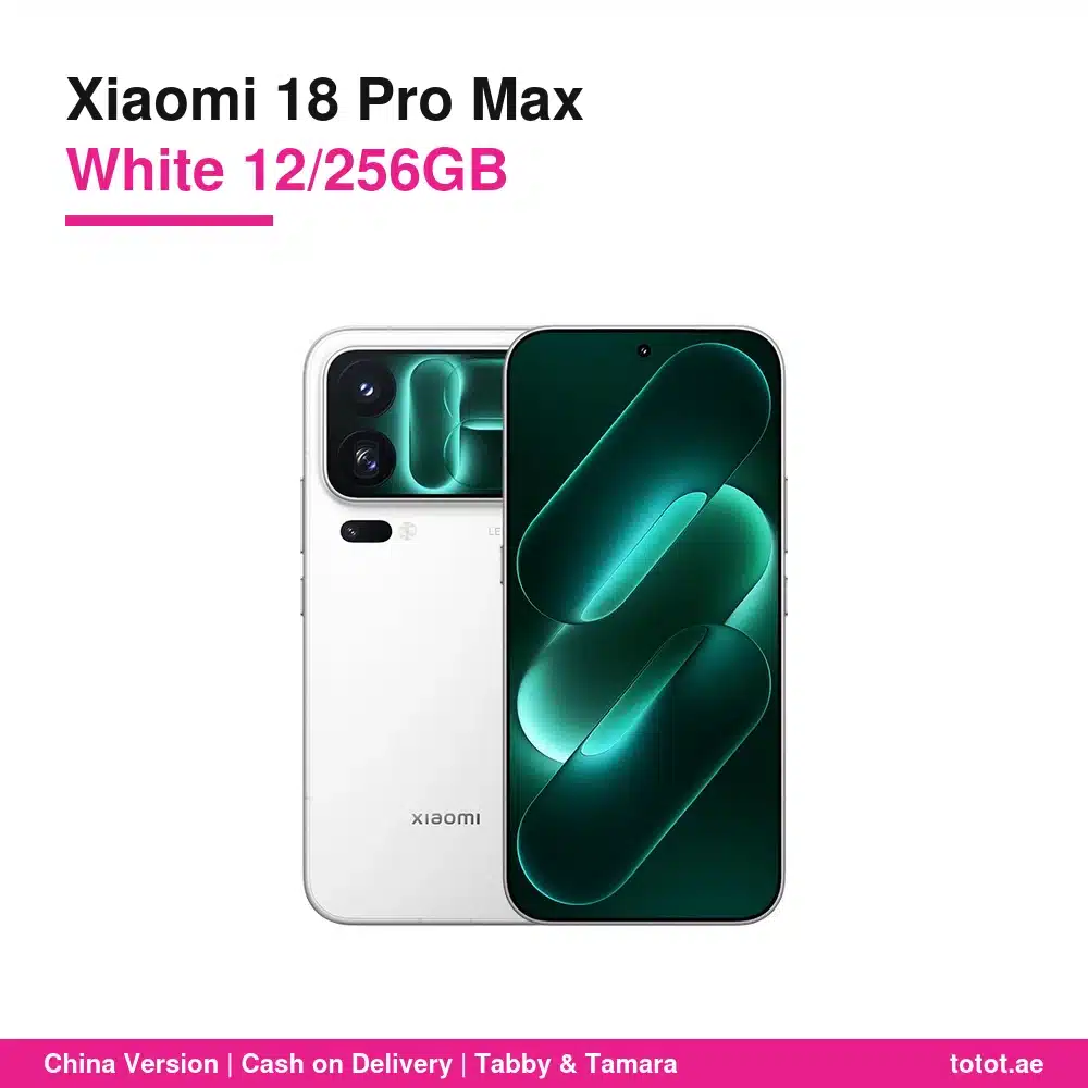 هاتف شاومي 18 برو ماكس 12GB/256GB أبيض (النسخة الصينية) - Snapdragon 8 Elite Extreme Gen 6، شاشة خلفية 2.9 بوصة، بطارية 8500 مللي أمبير، شحن 100 واط، كاميرتا Leica بدقة 200 ميجابكسل 3 هاتف شاومي 18 برو ماكس 256 جيجا أبيض
