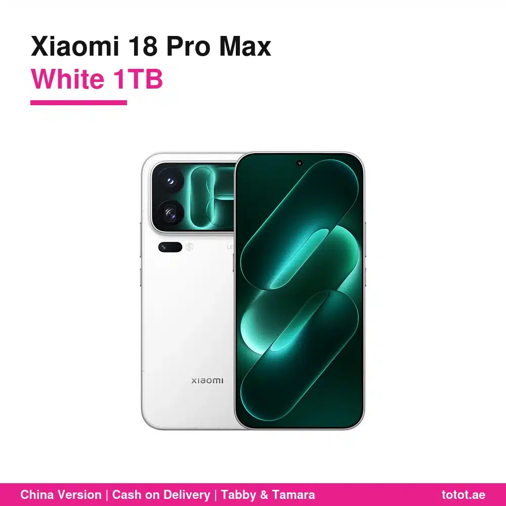 هاتف شاومي 18 برو ماكس 16GB/1TB أبيض (النسخة الصينية) - Snapdragon 8 Elite Extreme Gen 6، شاشة خلفية 2.9 بوصة، بطارية 8500 مللي أمبير، شحن 100 واط، كاميرتا Leica بدقة 200 ميجابكسل 3 هاتف شاومي 18 برو ماكس أبيض