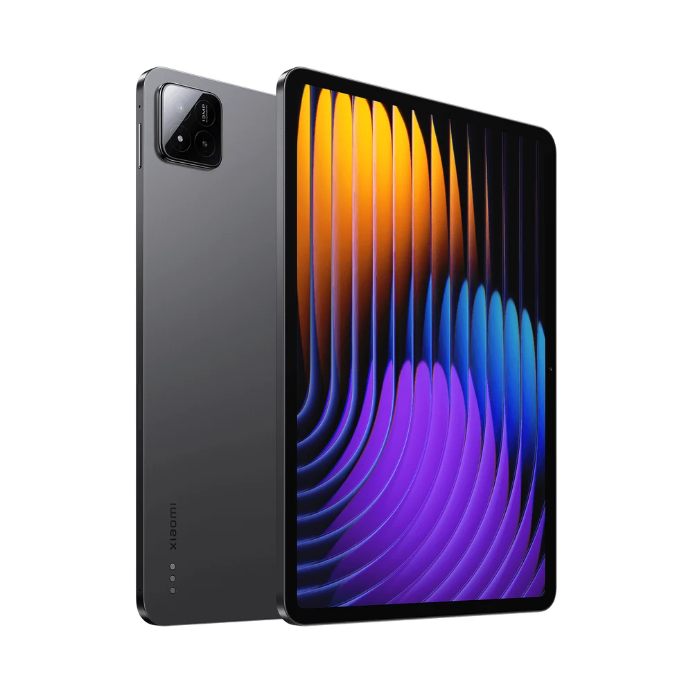 Xiaomi Pad 7 Gray – 8GB RAM 256GB Wi-Fi, 11.2-inch 3.2K 144Hz Display, Snapdragon 7+ Gen 3, 8850mAh with 45W Charging, Quad Speakers 7 Xiaomi Pad 7 Gray, front and angled rear view of the graphite gray metal body