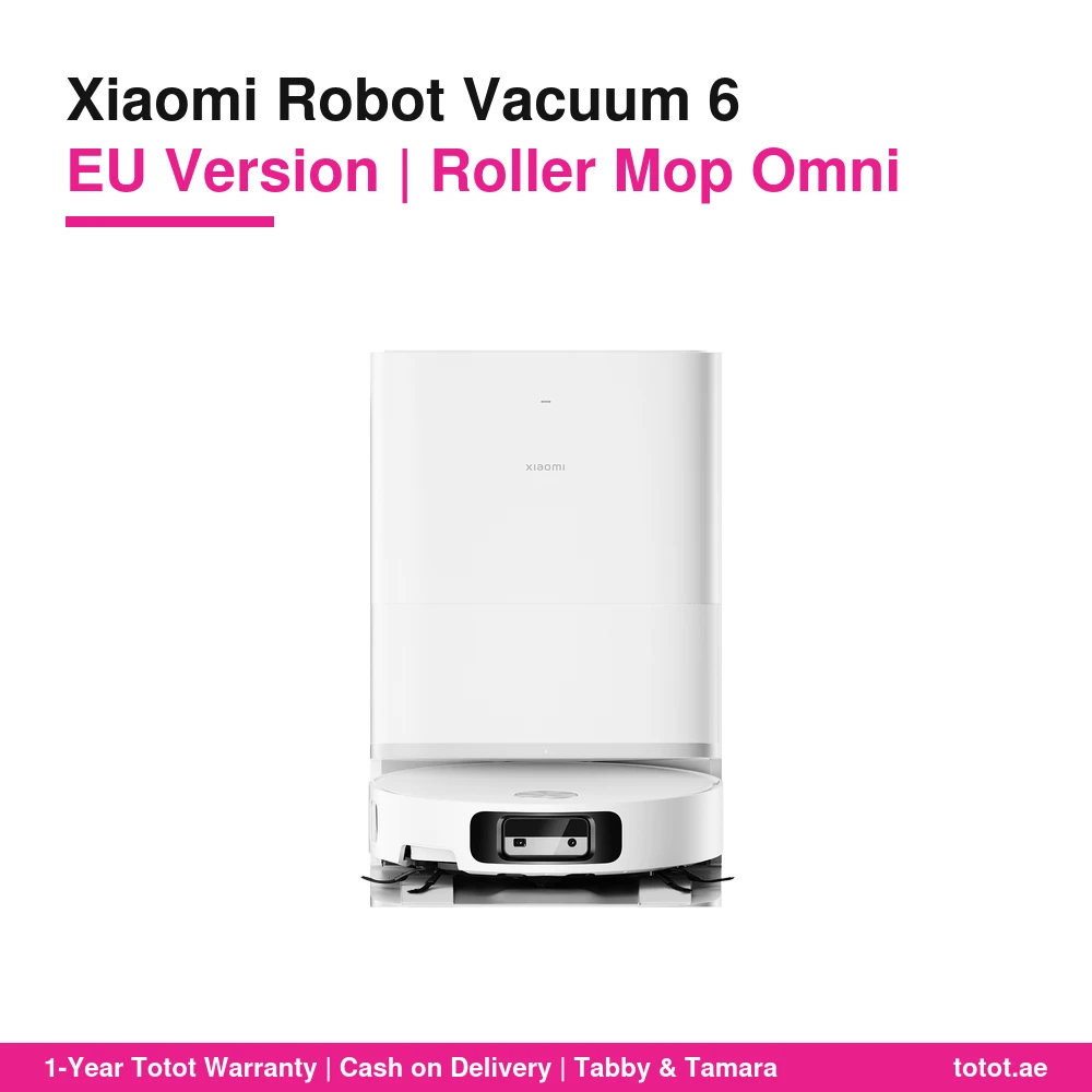 مكنسة Xiaomi Robot Vacuum 6 – مسح بأسطوانة 220rpm وشفط حتى 30000Pa وشطف الممسحة بحرارة 80°C وعبور عتبات 4cm 1 Xiaomi Robot Vacuum 6