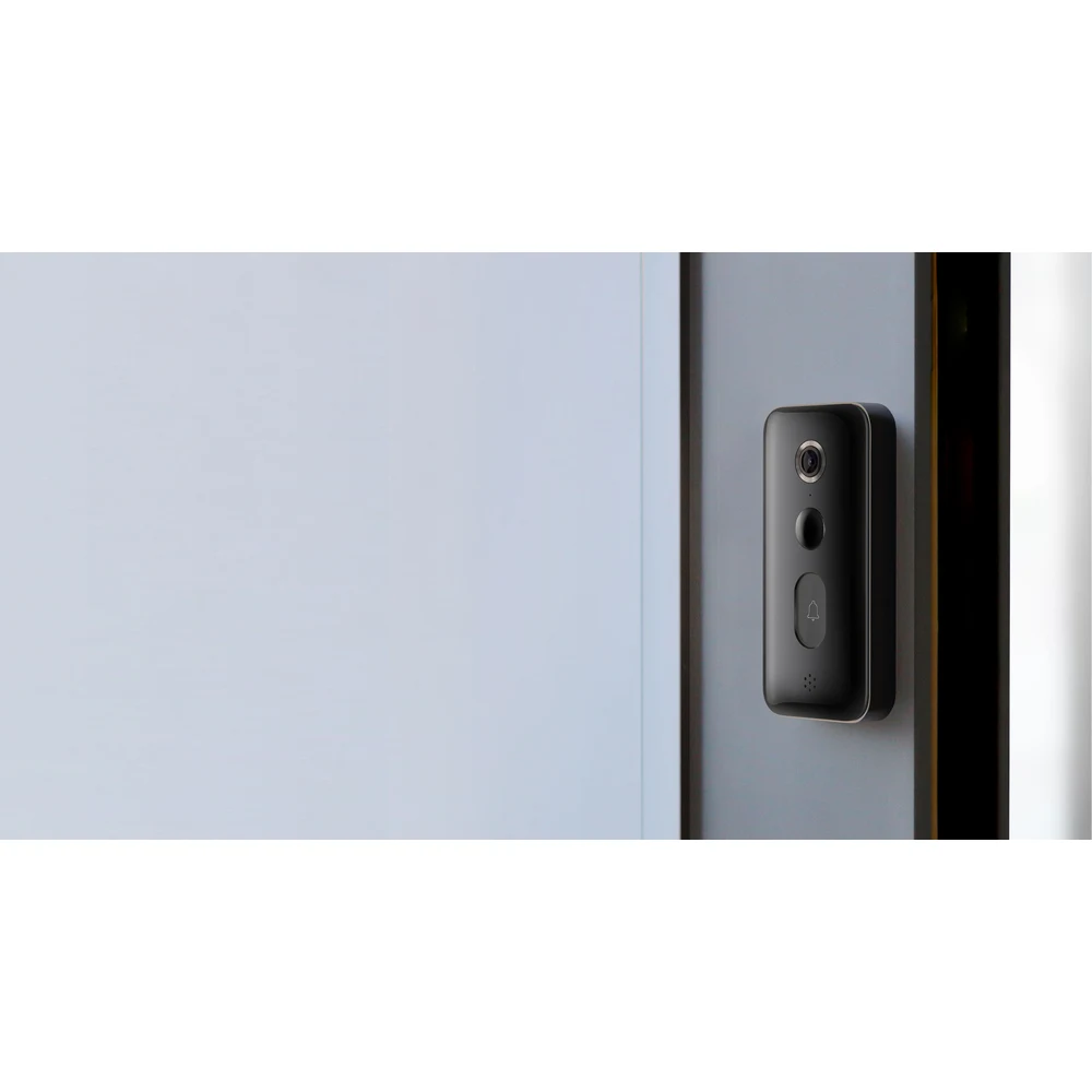 جرس باب Xiaomi Smart Doorbell 3 – فيديو 2K، زاوية قطرية 180°، رصد الأشخاص بالذكاء الاصطناعي، بطارية 5200 مللي أمبير حتى 4.8 أشهر، جرس داخلي لاسلكي 8 جرس باب Xiaomi Smart Doorbell 3 مثبت بجانب باب شقة