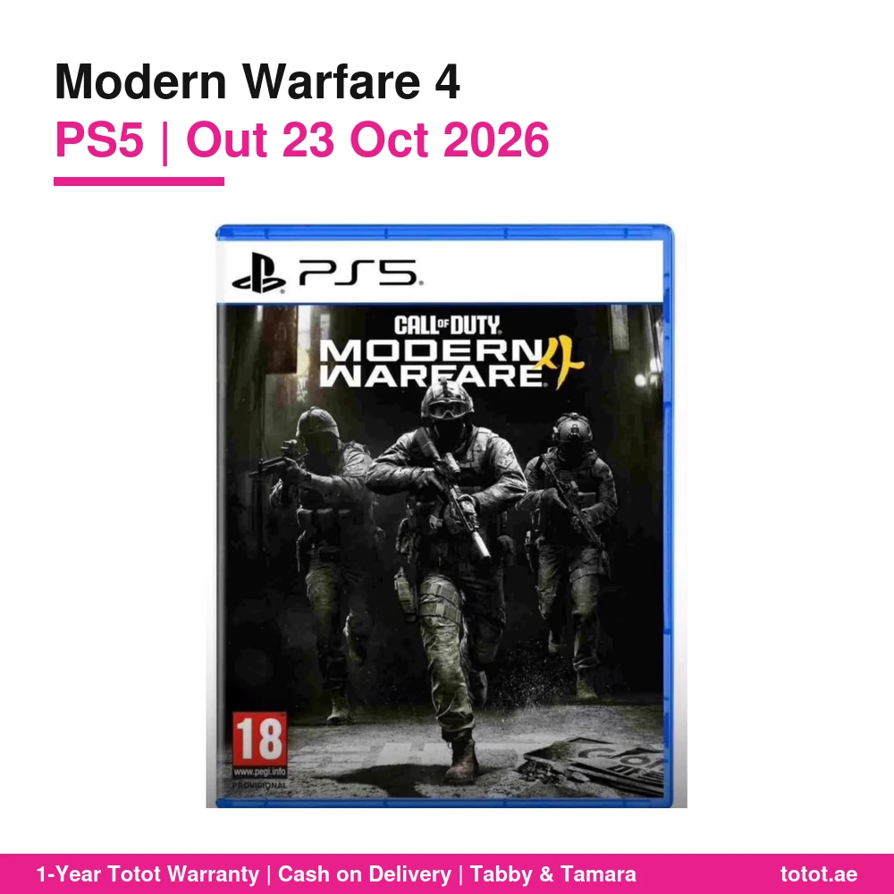 لعبة Call of Duty Modern Warfare 4 لجهاز PS5 – حملة الحرب الكورية مع الكابتن Price، و12 خريطة 6 ضد 6 عند الإطلاق، وطور DMZ، ومحسّنة لـPS5 Pro، نسخة على قرص 1 Call of Duty Modern Warfare 4 PS5 box