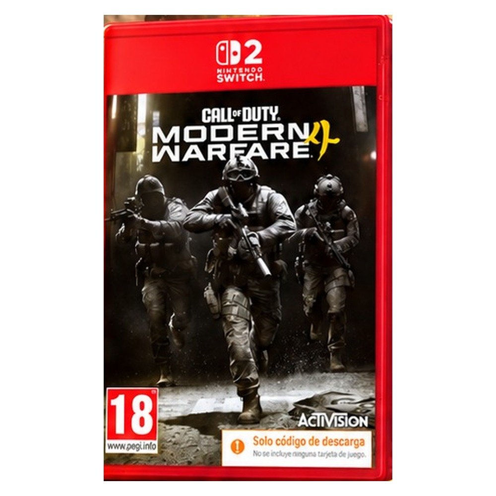 لعبة Call of Duty Modern Warfare 4 لجهاز Switch 2 – نسخة مطوّرة للجهاز، وتصويب بفأرة Joy-Con 2 والجيروسكوب، ولعب محمول، وحملة ولعب جماعي وDMZ، النسخة القياسية 2 Call of Duty Modern Warfare 4 Switch 2 standard edition box