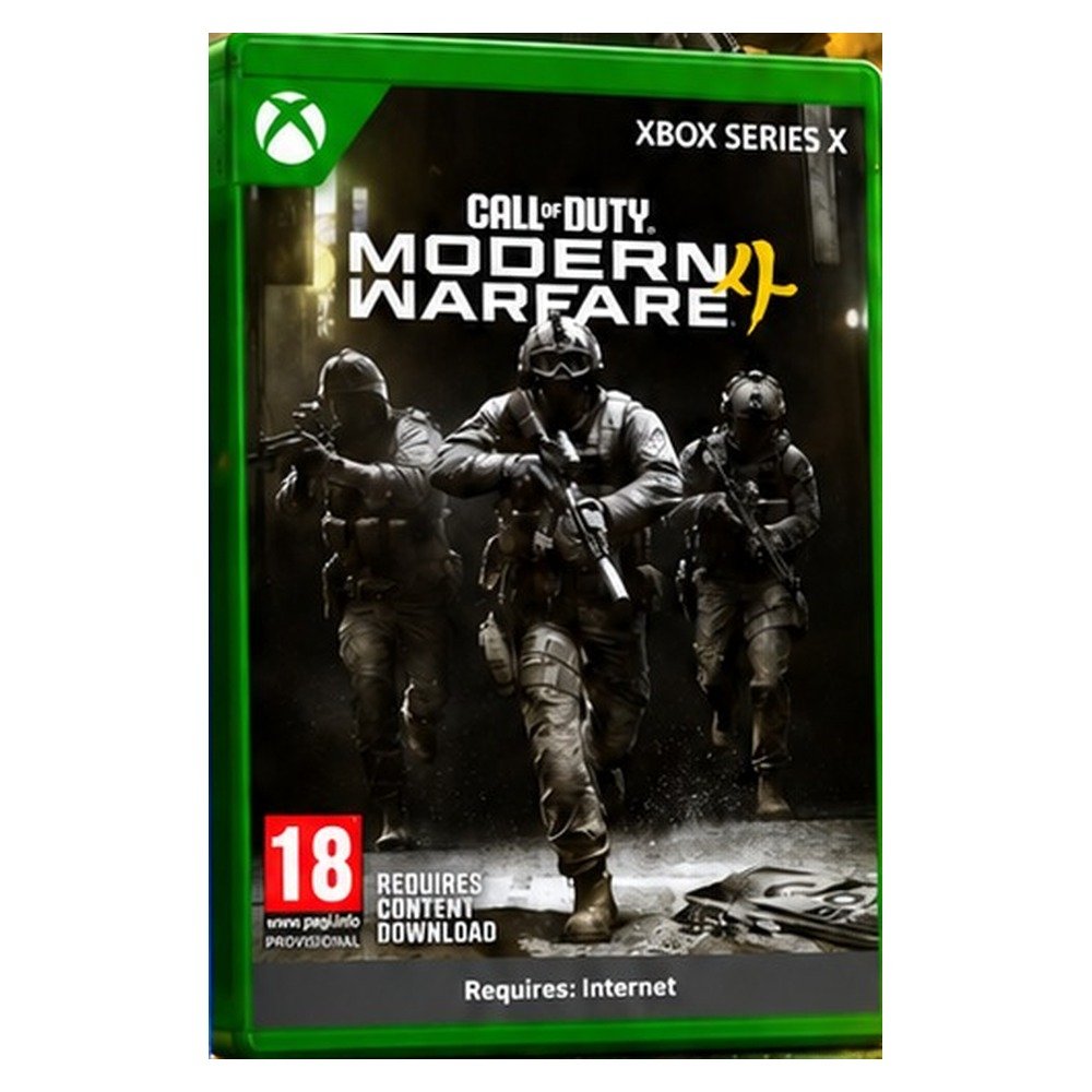 لعبة Call of Duty Modern Warfare 4 لجهاز Xbox Series X – حملة الحرب الكورية، ودقة 4K بسرعة 60 إطاراً أو 1440p بسرعة 120 إطاراً، ودعم لوحة المفاتيح والفأرة، وطور DMZ، نسخة على قرص 2 Call of Duty Modern Warfare 4 Xbox Series X standard edition box